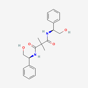 molecular formula C21H26N2O4 B3231102 N,N'-bis[(1S)-2-hydroxy-1-phenylethyl]-2,2-dimethylpropanediamide CAS No. 131457-47-1