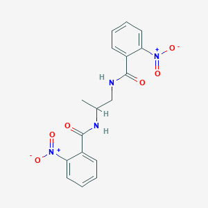 molecular formula C17H16N4O6 B323111 2-nitro-N-[2-({2-nitrobenzoyl}amino)-1-methylethyl]benzamide 