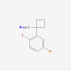 molecular formula C11H9BrFN B3231120 1-(5-Bromo-2-fluorophenyl)cyclobutanecarbonitrile CAS No. 1314756-43-8