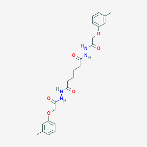 molecular formula C24H30N4O6 B323113 2-(3-methylphenoxy)-N'-(6-{2-[(3-methylphenoxy)acetyl]hydrazino}-6-oxohexanoyl)acetohydrazide 