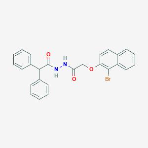 molecular formula C26H21BrN2O3 B323115 N'-{[(1-bromo-2-naphthyl)oxy]acetyl}-2,2-diphenylacetohydrazide 