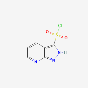 molecular formula C6H4ClN3O2S B3231163 1H-吡唑并[3,4-b]吡啶-3-磺酰氯 CAS No. 1314921-23-7