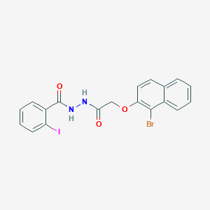 N'-{[(1-bromo-2-naphthyl)oxy]acetyl}-2-iodobenzohydrazide