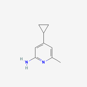 molecular formula C9H12N2 B3231198 4-Cyclopropyl-6-methylpyridin-2-amine CAS No. 1314968-28-9