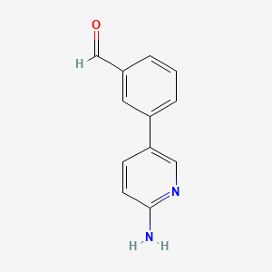 molecular formula C12H10N2O B3231213 3-(6-Aminopyridin-3-yl)benzaldehyde CAS No. 1314988-52-7