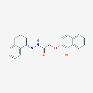 molecular formula C22H19BrN2O2 B323123 2-[(1-bromonaphthalen-2-yl)oxy]-N'-[(1E)-3,4-dihydronaphthalen-1(2H)-ylidene]acetohydrazide 
