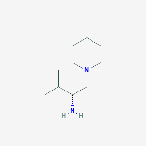 molecular formula C10H22N2 B3231237 1-Piperidineethanamine, alpha-(1-methylethyl)-, (alphaR)- CAS No. 1315360-79-2