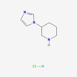 molecular formula C8H14ClN3 B3231249 3-Imidazol-1-ylpiperidine;hydrochloride CAS No. 1315365-32-2