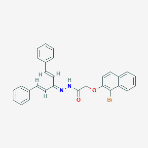 2-[(1-bromo-2-naphthyl)oxy]-N'-[3-phenyl-1-(2-phenylvinyl)-2-propenylidene]acetohydrazide