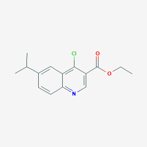 molecular formula C15H16ClNO2 B3231281 Ethyl 4-chloro-6-propan-2-ylquinoline-3-carboxylate CAS No. 131548-99-7