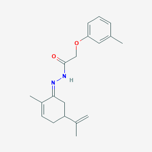 N'-(5-isopropenyl-2-methylcyclohex-2-en-1-ylidene)-2-(3-methylphenoxy)acetohydrazide