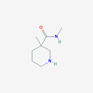 molecular formula C8H16N2O B3231293 N,3-dimethyl-3-piperidinecarboxamide CAS No. 1316225-57-6