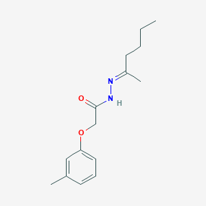 molecular formula C15H22N2O2 B323130 N'-(1-methylpentylidene)-2-(3-methylphenoxy)acetohydrazide 