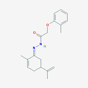 molecular formula C19H24N2O2 B323133 N'-(5-isopropenyl-2-methylcyclohex-2-en-1-ylidene)-2-(2-methylphenoxy)acetohydrazide 