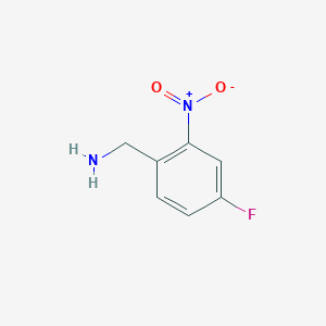 molecular formula C7H7FN2O2 B3231336 (4-Fluoro-2-nitrophenyl)methanamine CAS No. 131780-97-7