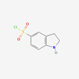 molecular formula C8H8ClNO2S B3231362 1H-Indole-5-sulfonyl chloride, 2,3-dihydro- CAS No. 131880-73-4