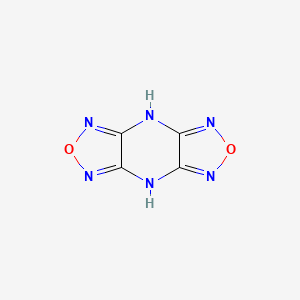 molecular formula C4H2N6O2 B3231395 4H,8H-bis[1,2,5]oxadiazolo[3,4-b:3',4'-e]pyrazine CAS No. 132029-07-3