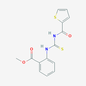 molecular formula C14H12N2O3S2 B323141 Methyl 2-({[(2-thienylcarbonyl)amino]carbothioyl}amino)benzoate 