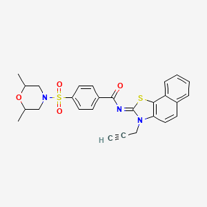 (Z)-4-((2,6-dimethylmorpholino)sulfonyl)-N-(3-(prop-2-yn-1-yl)naphtho[2,1-d]thiazol-2(3H)-ylidene)benzamide