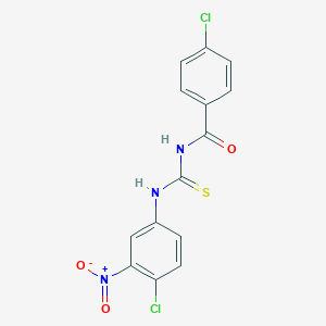 molecular formula C14H9Cl2N3O3S B323144 4-chloro-N-[(4-chloro-3-nitrophenyl)carbamothioyl]benzamide 