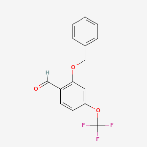 2-(Phenylmethoxy)-4-(trifluoromethoxy)benzaldehyde