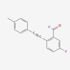 molecular formula C16H11FO B3231451 5-Fluoro-2-(p-tolylethynyl)benzaldehyde CAS No. 1322091-23-5