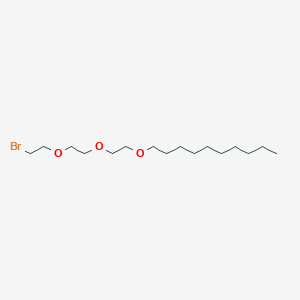 molecular formula C16H33BrO3 B3231502 Decane, 1-[2-[2-(2-bromoethoxy)ethoxy]ethoxy]- CAS No. 132364-54-6