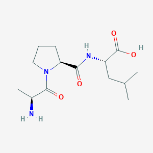 molecular formula C14H25N3O4 B3231507 (2S)-2-[[(2S)-1-[(2S)-2-aminopropanoyl]pyrrolidine-2-carbonyl]amino]-4-methylpentanoic acid CAS No. 132365-81-2
