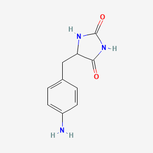 molecular formula C10H11N3O2 B3231525 5-[(4-Aminophenyl)methyl]imidazolidine-2,4-dione CAS No. 132458-42-5