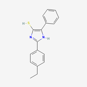 molecular formula C17H16N2S B3231543 2-(4-ethylphenyl)-5-phenyl-1H-imidazole-4-thiol CAS No. 1325305-91-6