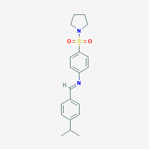 molecular formula C20H24N2O2S B323156 N-(4-isopropylbenzylidene)-4-(1-pyrrolidinylsulfonyl)aniline 