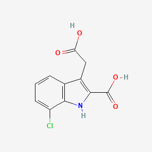 3-(Carboxymethyl)-7-chloro-1H-indole-2-carboxylic acid