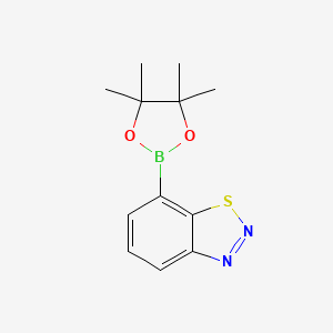 molecular formula C12H15BN2O2S B3231588 7-(4,4,5,5-Tetramethyl-1,3,2-dioxaborolan-2-yl)benzo[d][1,2,3]thiadiazole CAS No. 1326714-47-9