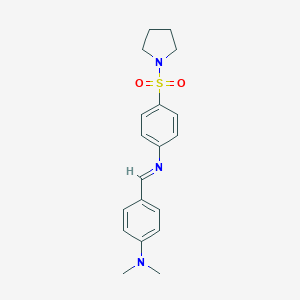 molecular formula C19H23N3O2S B323160 N-[4-(dimethylamino)benzylidene]-4-(1-pyrrolidinylsulfonyl)aniline 
