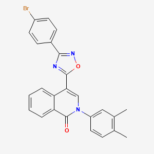 molecular formula C25H18BrN3O2 B3231603 4-[3-(4-bromophenyl)-1,2,4-oxadiazol-5-yl]-2-(3,4-dimethylphenyl)isoquinolin-1(2H)-one CAS No. 1326849-20-0
