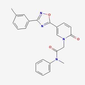 N-methyl-2-{5-[3-(3-methylphenyl)-1,2,4-oxadiazol-5-yl]-2-oxopyridin-1(2H)-yl}-N-phenylacetamide