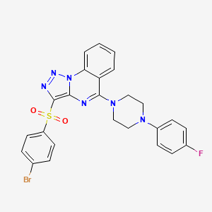 1-[3-(4-Bromobenzenesulfonyl)-[1,2,3]triazolo[1,5-a]quinazolin-5-yl]-4-(4-fluorophenyl)piperazine