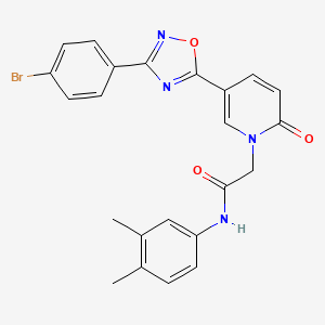 2-(5-(3-(4-bromophenyl)-1,2,4-oxadiazol-5-yl)-2-oxopyridin-1(2H)-yl)-N-(3,4-dimethylphenyl)acetamide