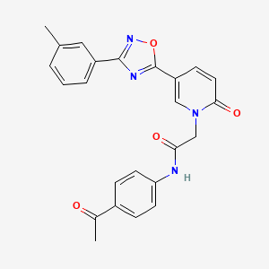 N-(4-acetylphenyl)-2-{5-[3-(3-methylphenyl)-1,2,4-oxadiazol-5-yl]-2-oxopyridin-1(2H)-yl}acetamide