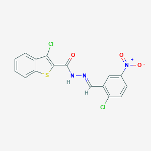 molecular formula C16H9Cl2N3O3S B323167 3-chloro-N'-(2-chloro-5-nitrobenzylidene)-1-benzothiophene-2-carbohydrazide 