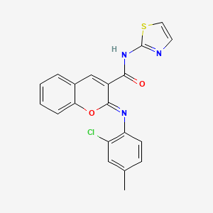 (2Z)-2-[(2-chloro-4-methylphenyl)imino]-N-(1,3-thiazol-2-yl)-2H-chromene-3-carboxamide