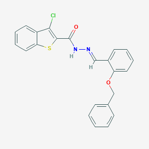 molecular formula C23H17ClN2O2S B323171 N'-[2-(benzyloxy)benzylidene]-3-chloro-1-benzothiophene-2-carbohydrazide 