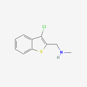 molecular formula C10H10ClNS B3231710 (3-Chlorobenzo[b]thiophen-2-ylmethyl)methylamine CAS No. 132740-19-3