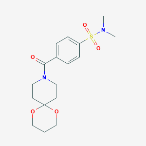 N,N-dimethyl-4-(1,5-dioxa-9-azaspiro[5.5]undecane-9-carbonyl)benzenesulfonamide