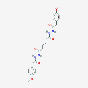 molecular formula C24H30N4O6 B323173 N'1,N'6-bis[(4-methoxyphenyl)acetyl]hexanedihydrazide 