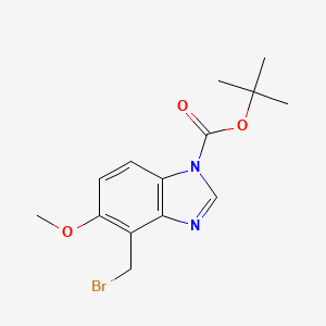 tert-Butyl 4-(bromomethyl)-5-methoxy-1H-benzo[d]imidazole-1-carboxylate