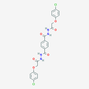 molecular formula C24H20Cl2N4O6 B323175 N'1,N'4-bis[(4-chlorophenoxy)acetyl]terephthalohydrazide 