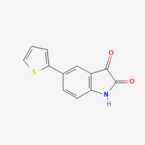 molecular formula C12H7NO2S B3231756 5-(2-Thienyl)-1H-indole-2,3-dione CAS No. 132898-97-6