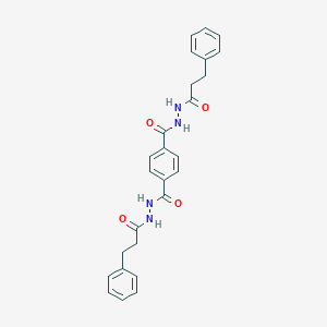 molecular formula C26H26N4O4 B323176 N'1,N'4-bis(3-phenylpropanoyl)terephthalohydrazide 