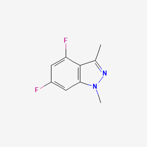 molecular formula C9H8F2N2 B3231773 4,6-Difluoro-1,3-dimethyl-1H-indazole CAS No. 1329167-03-4